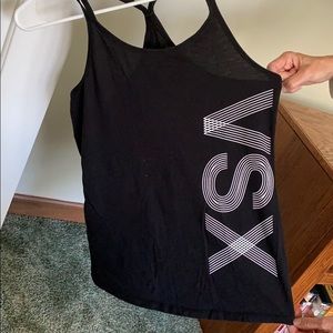 Black athletic tank top.
